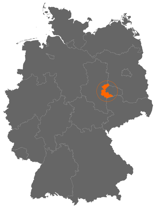 Landkreis Anhalt-Bitterfeld auf der Deutschlandkarte