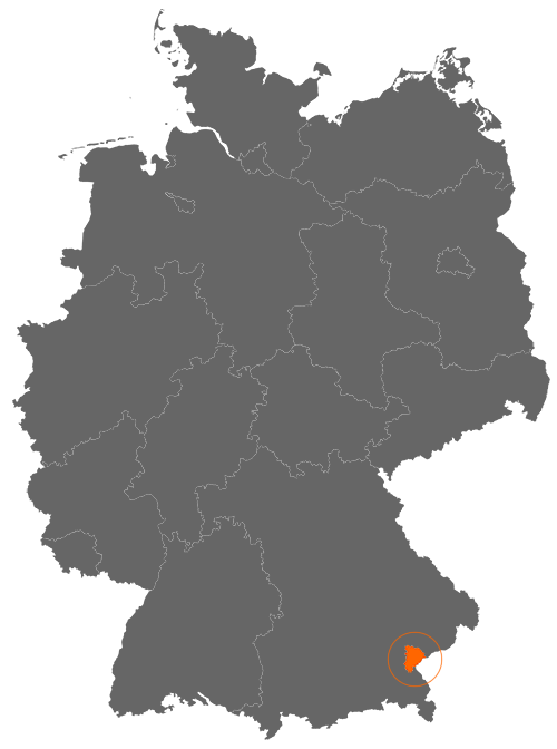 Landkreis Altötting auf der Deutschlandkarte