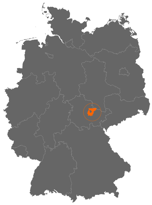 Landkreis Weimarer Land auf der Deutschlandkarte