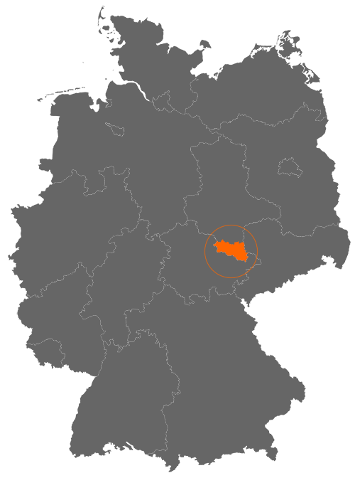 Burgenlandkreis auf der Deutschlandkarte