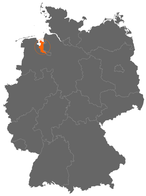 Landkreis Wesermarsch auf der Deutschlandkarte