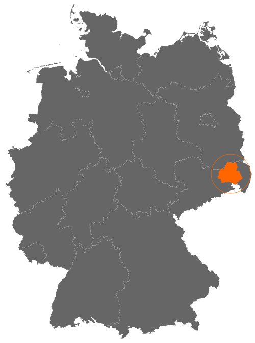 Landkreis Bautzen auf der Deutschlandkarte