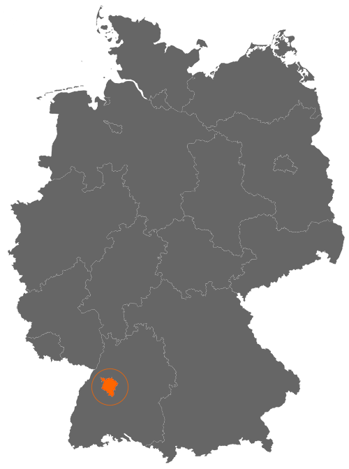Landkreis Calw auf der Deutschlandkarte