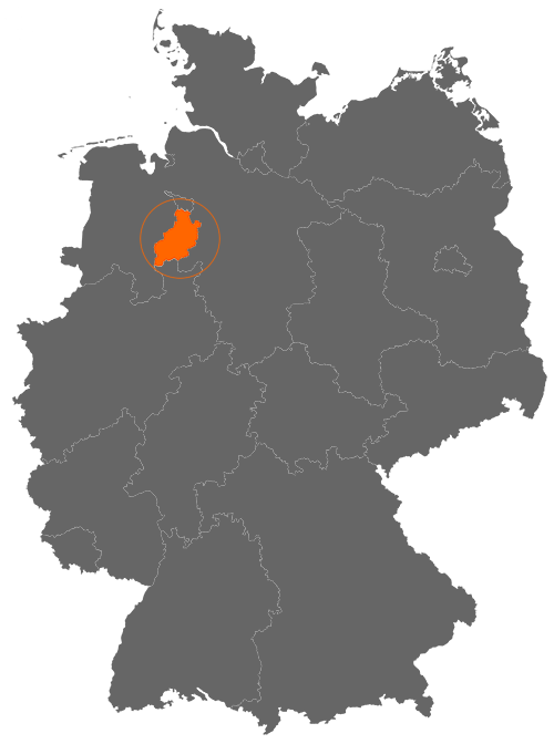 Landkreis Diepholz auf der Deutschlandkarte