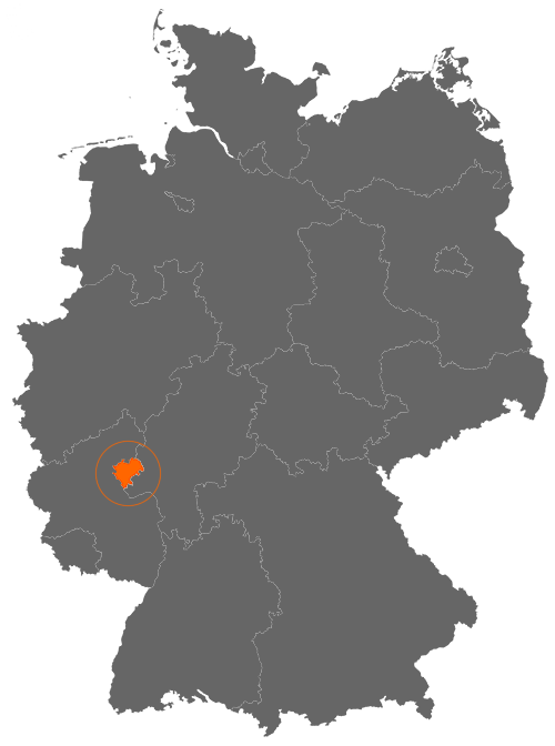 Rhein-Lahn-Kreis auf der Deutschlandkarte