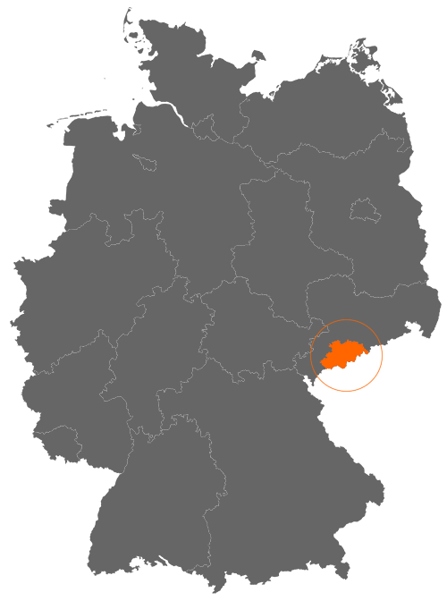 Erzgebirgskreis auf der Deutschlandkarte
