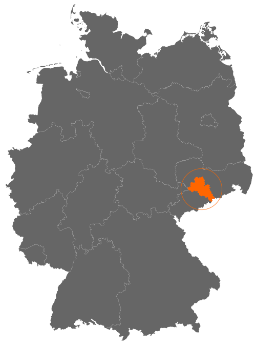 Landkreis Mittelsachsen auf der Deutschlandkarte