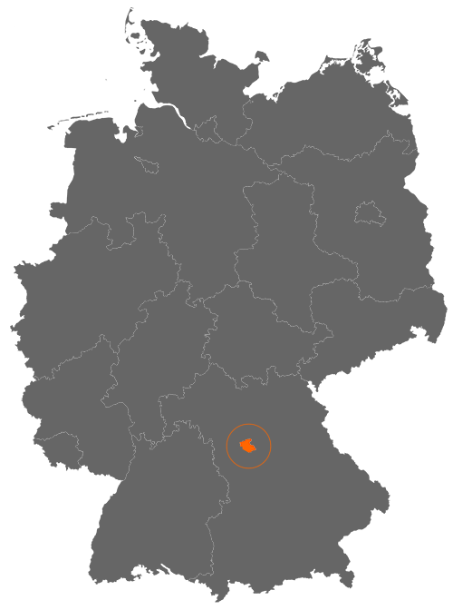 Landkreis Fürth auf der Deutschlandkarte