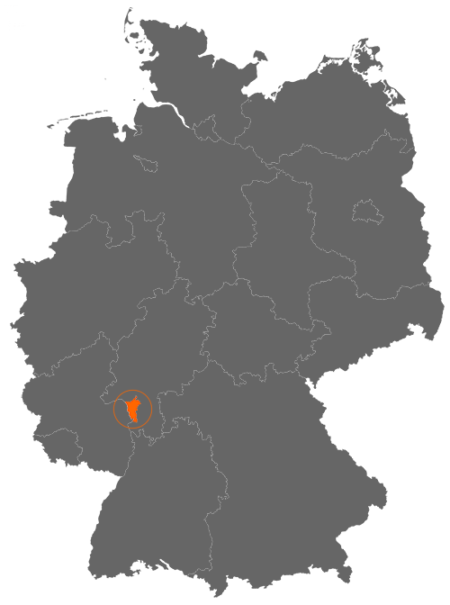 Kreis Groß-Gerau auf der Deutschlandkarte