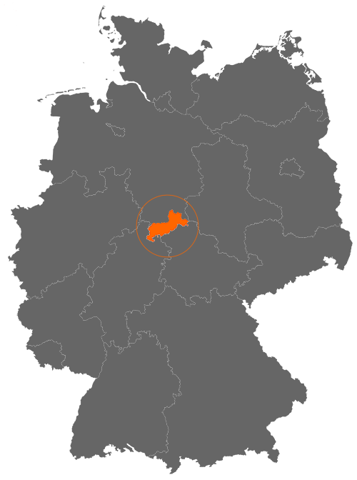 Landkreis Göttingen auf der Deutschlandkarte