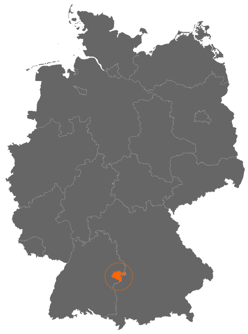 Landkreis Heidenheim auf der Deutschlandkarte