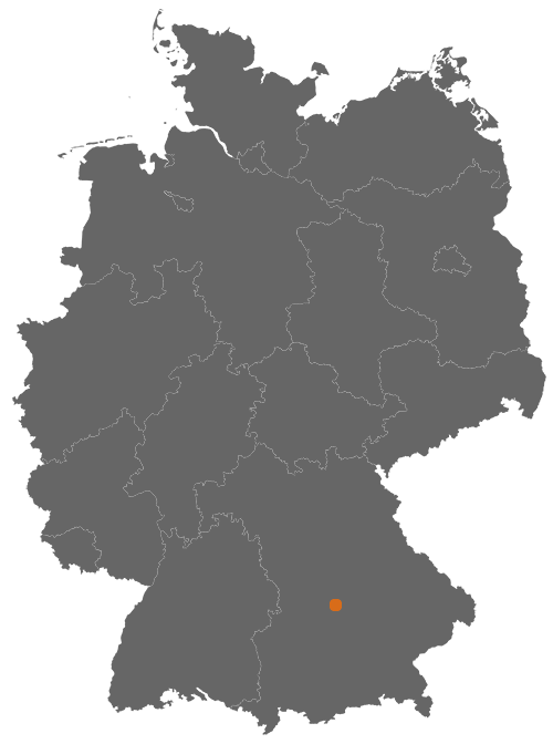 Ingolstadt auf der Deutschlandkarte