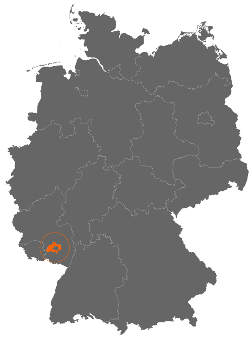 Landkreis Kaiserslautern auf der Deutschlandkarte