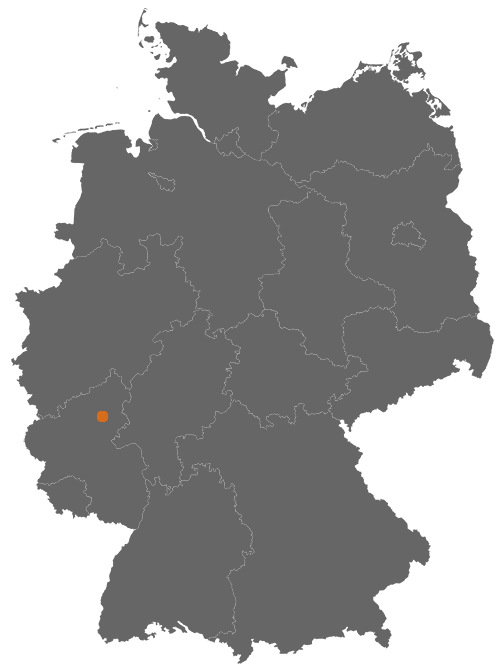 Koblenz auf der Deutschlandkarte