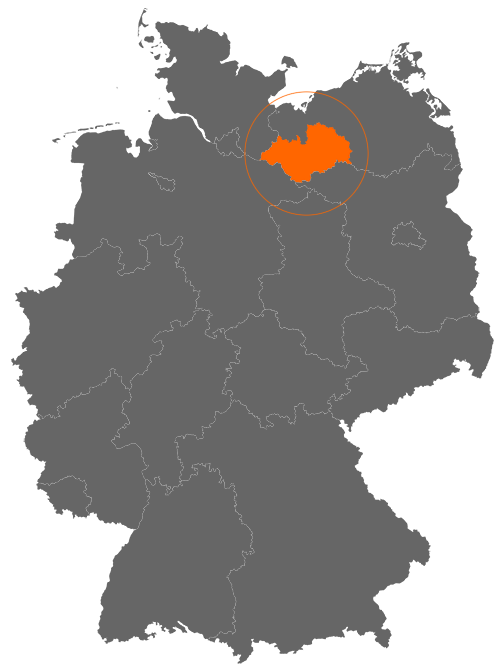 Landkreis Ludwigslust-Parchim auf der Deutschlandkarte