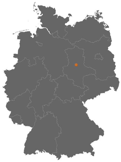 Magdeburg auf der Deutschlandkarte