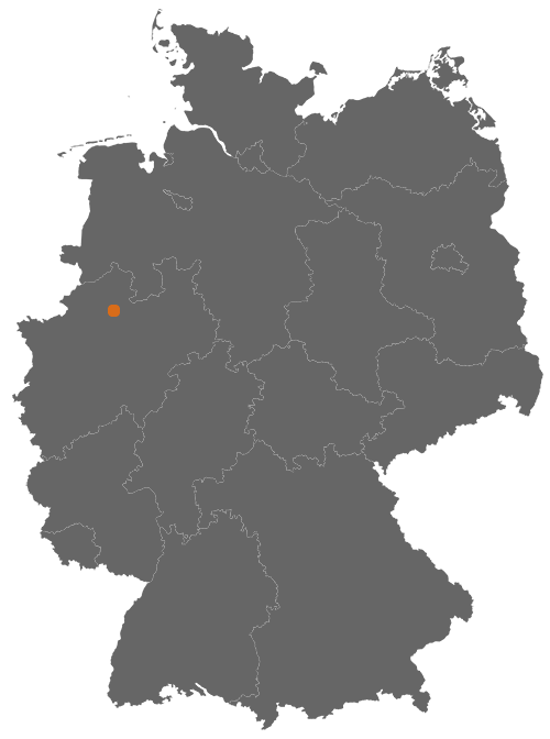 Münster auf der Deutschlandkarte