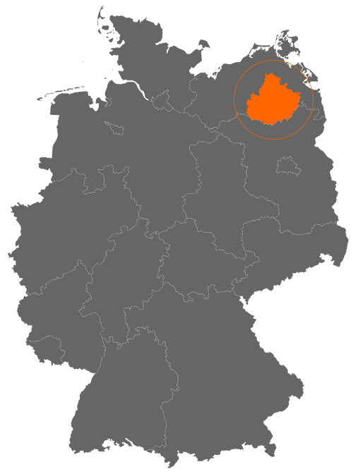 Landkreis Mecklenburgische Seenplatte auf der Deutschlandkarte