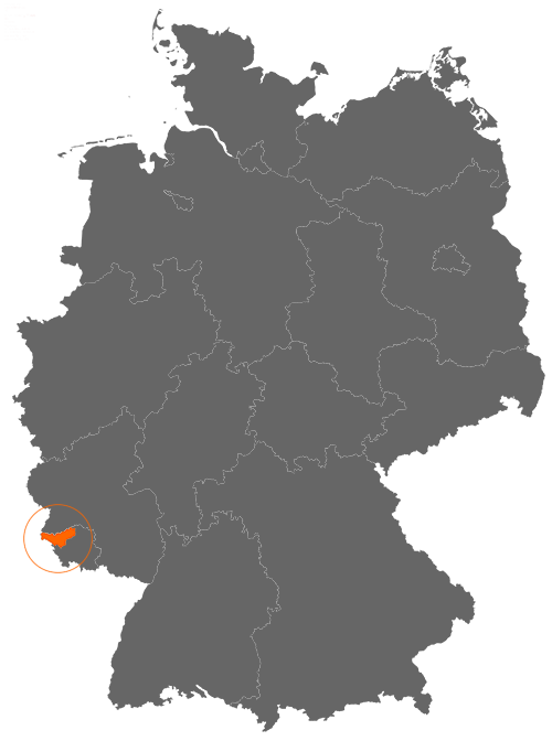 Landkreis Merzig-Wadern auf der Deutschlandkarte