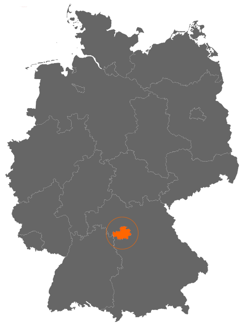 Landkreis Neustadt an der Aisch-Bad Windsheim auf der Deutschlandkarte