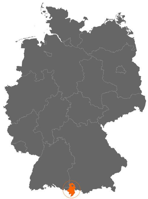 Landkreis Oberallgäu auf der Deutschlandkarte