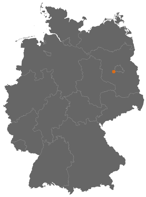 Potsdam auf der Deutschlandkarte