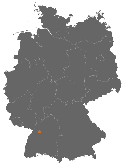 Pforzheim auf der Deutschlandkarte