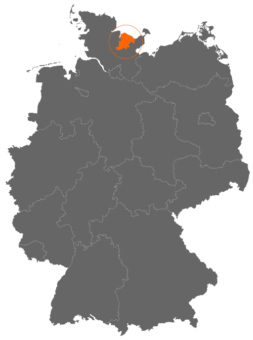 Kreis Plön auf der Deutschlandkarte