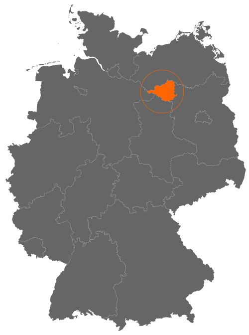 Landkreis Prignitz auf der Deutschlandkarte
