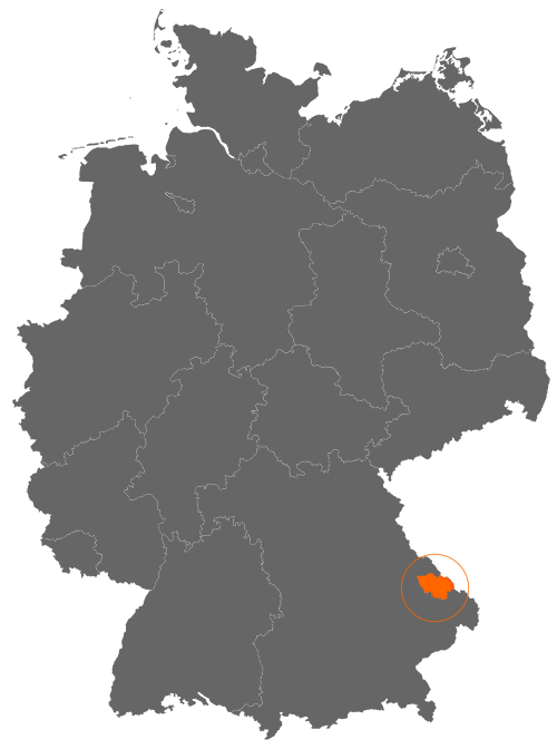 Landkreis Regen auf der Deutschlandkarte