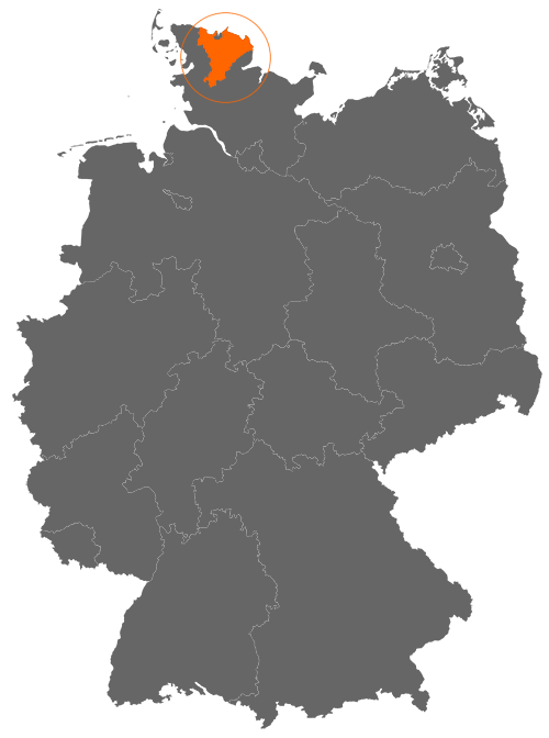 Kreis Schleswig-Flensburg auf der Deutschlandkarte