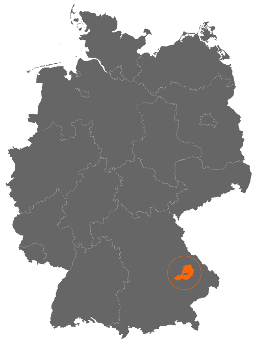 Landkreis Straubing-Bogen auf der Deutschlandkarte