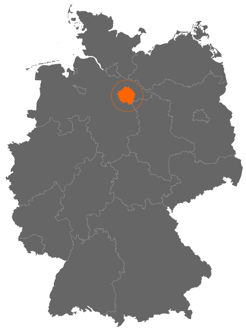 Landkreis Uelzen auf der Deutschlandkarte