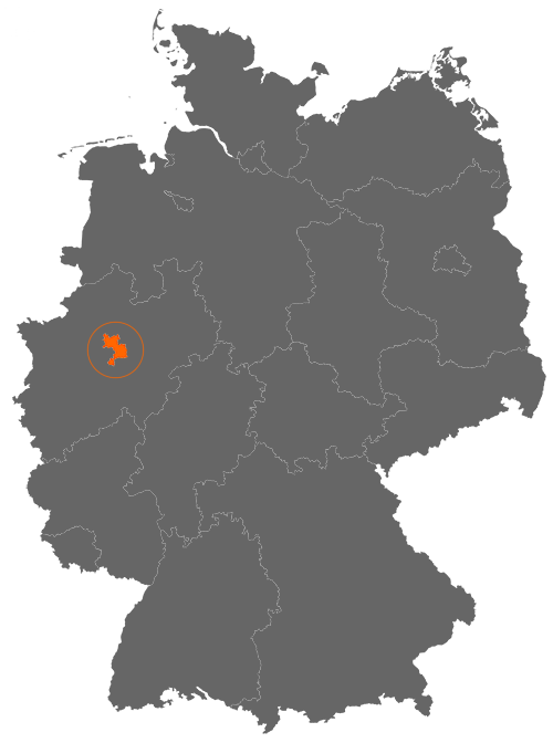 Kreis Unna auf der Deutschlandkarte