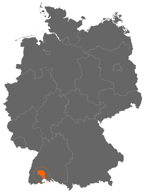 Schwarzwald-Baar-Kreis auf der Deutschlandkarte