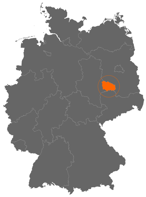 Landkreis Wittenberg auf der Deutschlandkarte