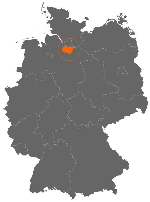 Landkreis Harburg auf der Deutschlandkarte