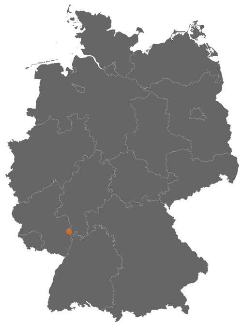 Worms auf der Deutschlandkarte