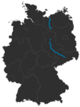 A14 auf der Deutschlandkarte