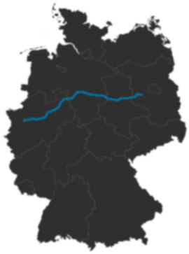 A2 auf der Deutschlandkarte