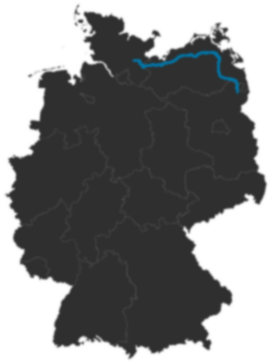A20 auf der Deutschlandkarte