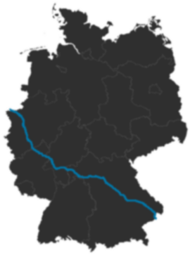 A3 auf der Deutschlandkarte