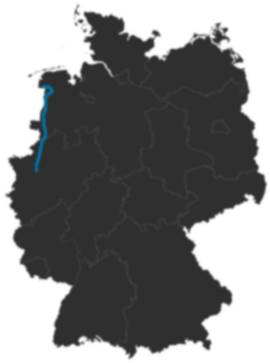 A31 auf der Deutschlandkarte