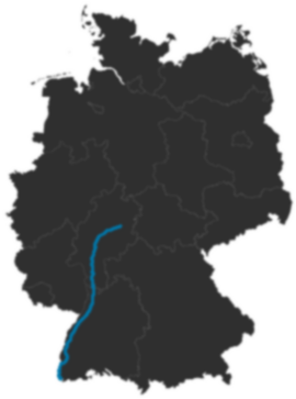 A5 auf der Deutschlandkarte