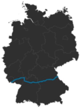 A6 auf der Deutschlandkarte