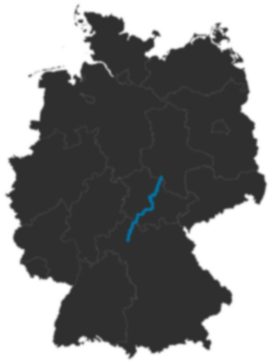 A71 auf der Deutschlandkarte