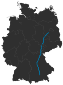 A9 auf der Deutschlandkarte