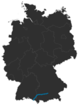 A96 auf der Deutschlandkarte