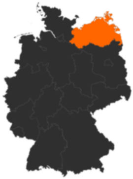 Karte: Mecklenburg-Vorpommern auf der Deutschlandkarte