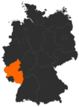 Karte: Rheinland-Pfalz auf der Deutschlandkarte